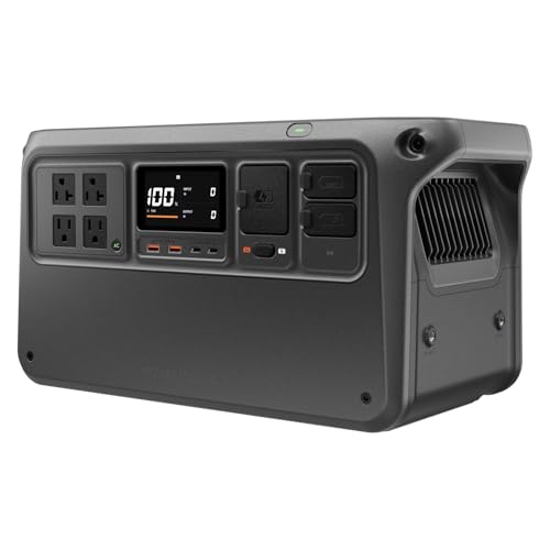 DJI Power 1000 Portable Power Station, 1024Wh LiFePO4 Battery, 2200W (Peak 2600W) AC/140W USB-C Output, 23db Ultra-Silent, Solar Generator For Home Backup, Camping (Solar Panel Optional)
