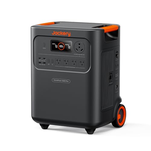 Jackery HomePower 3600 Plus Portable Power Station, 3600W AC Output, 3584Wh LFP Solar Generator