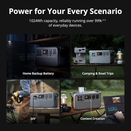 DJI Portable Power Station, LFP Battery, Compact Size, Electric Generator for Home, Camping & RVs, Off-Grid
