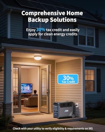 ABOK Ark3600 Portable Power Station, 3840Wh LiFePO4 Battery, Expandable to 11520Wh, 3H Fast Charge, 15 Outlets, UPS 10ms, 3600W Solar Generator for Home Backup, Camping, RV, Emergencies