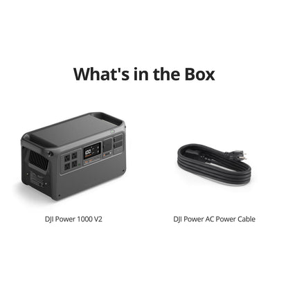 DJI Power 1000 Portable Power Station, 1024Wh LiFePO4 Battery, 2200W (Peak 2600W) AC/140W USB-C Output, 23db Ultra-Silent, Solar Generator For Home Backup, Camping (Solar Panel Optional)