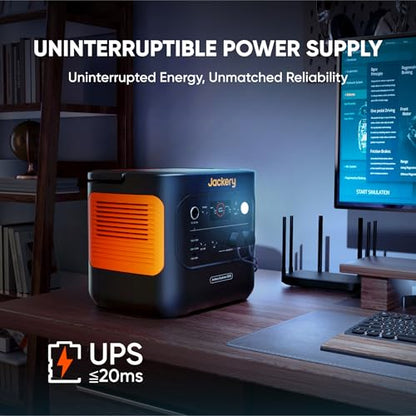 Jackery Explorer 2000 v2 Portable Power Station, 2042Wh LiFePO4 Home Backup Battery, 2200W Solar Generator