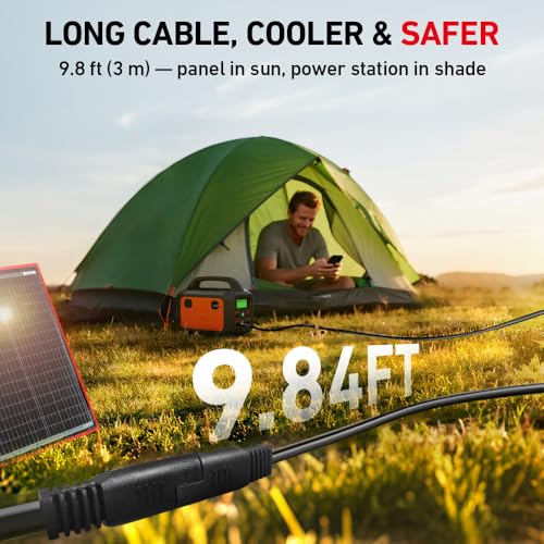 DOKIO Portable Foldable Solar Panel Kit, Compact Design with Standalone Controller and USB, Monocrystalline Charger for Batteries, Power Stations, RV Camping Emergency Use Emergency Use