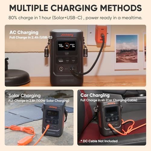 Jackery Portable Power Station Explorer 300, 293Wh Backup Lithium Battery, Solar Generator for Outdoors Camping Travel Hunting Blackout (Solar Panel Optional)