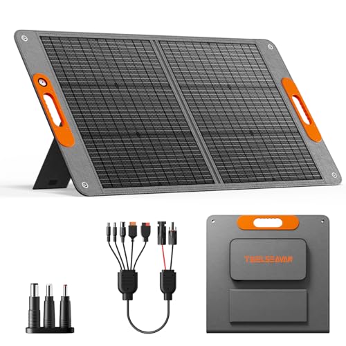 Portable Solar Panel for Power Station,High Efficiency ETFE Foldable Solar Panel Charger for Outdoor Camping, RV, Emergency Power Supply