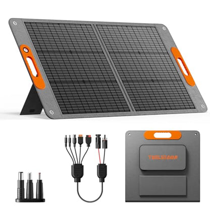 Portable Solar Panel for Power Station,High Efficiency ETFE Foldable Solar Panel Charger for Outdoor Camping, RV, Emergency Power Supply