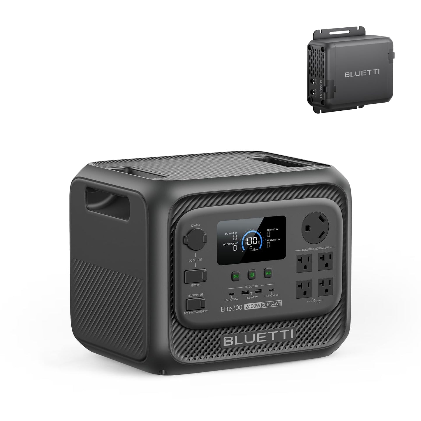 BLUETTI Elite 300 Portable Power Station (2026 New), 3014.4Wh LiFePO4 Battery Backup w/ 2400W AC Outlets (4800W Surge)