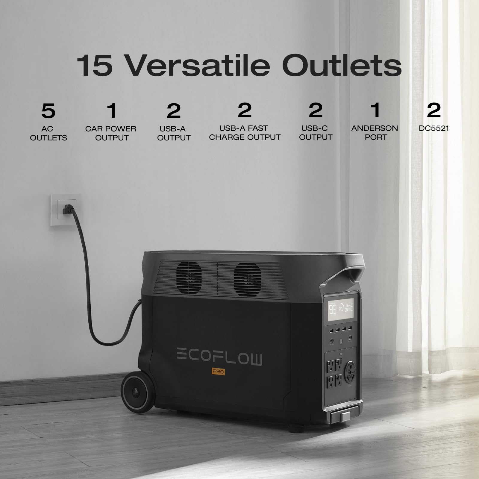 EF ECOFLOW 120V Home Backup Kit: DELTA Pro 3600Wh Power Station