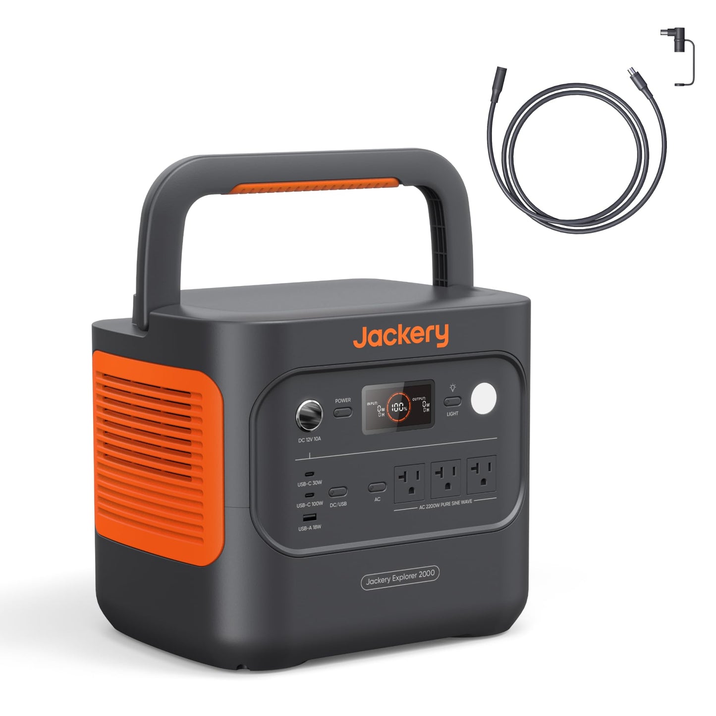 Jackery Explorer 2000 v2 Portable Power Station, 2042Wh LiFePO4 Home Backup Battery, 2200W Solar Generator