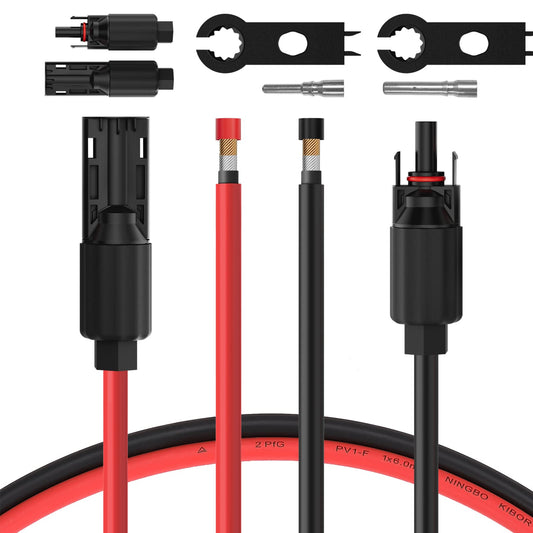 Solar Extension Cable Adapter Kit 8AWG 10AWG 12AWG with MC4 Connectors