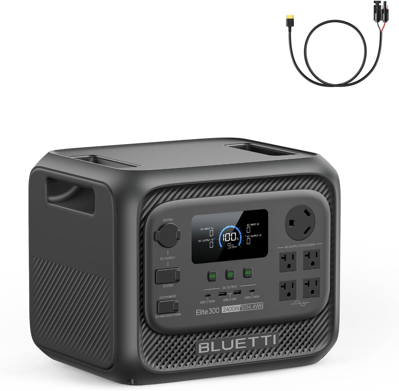 BLUETTI Elite 300 Portable Power Station (2026 New), 3014.4Wh LiFePO4 Battery Backup w/ 2400W AC Outlets (4800W Surge)