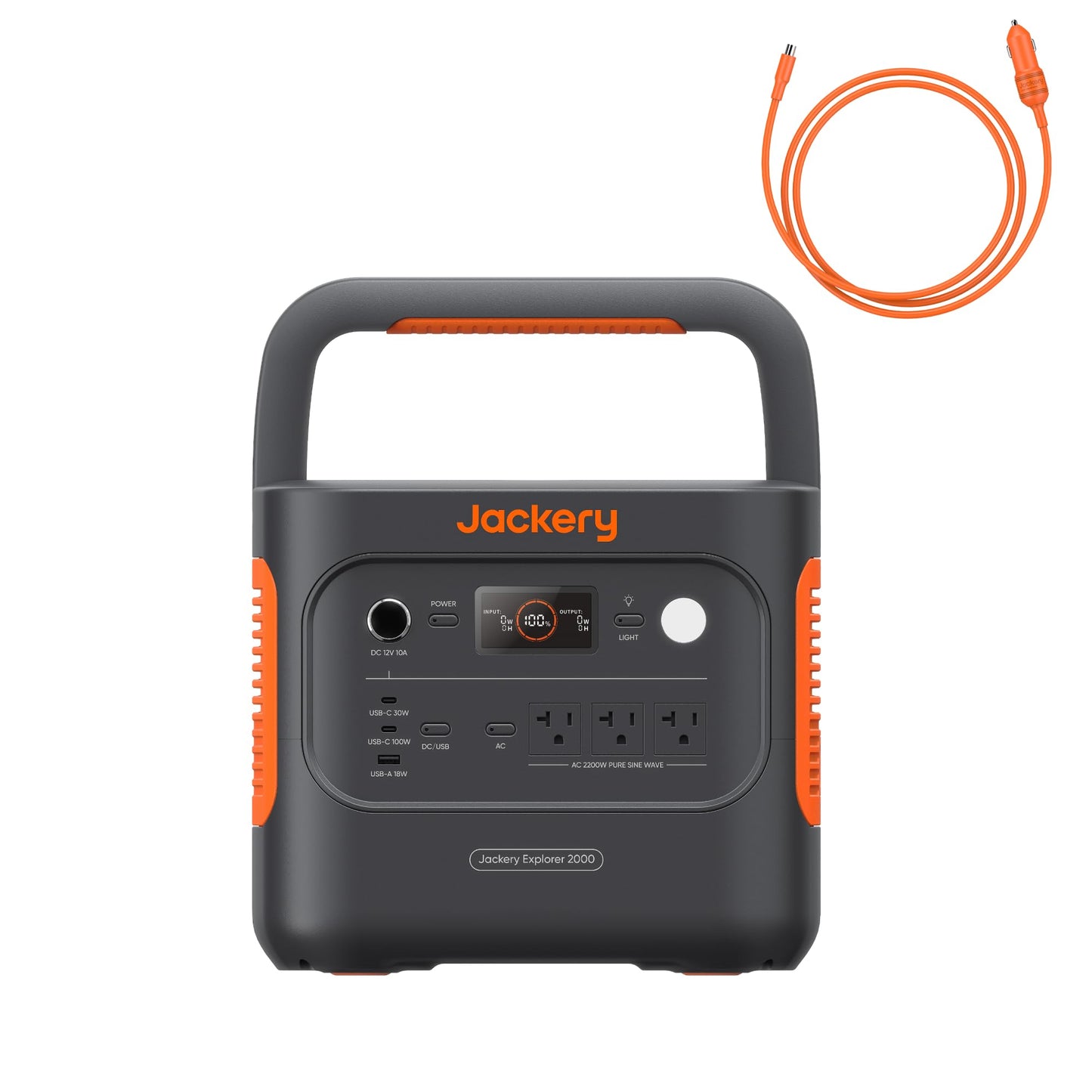 Jackery Explorer 2000 v2 Portable Power Station, 2042Wh LiFePO4 Home Backup Battery, 2200W Solar Generator