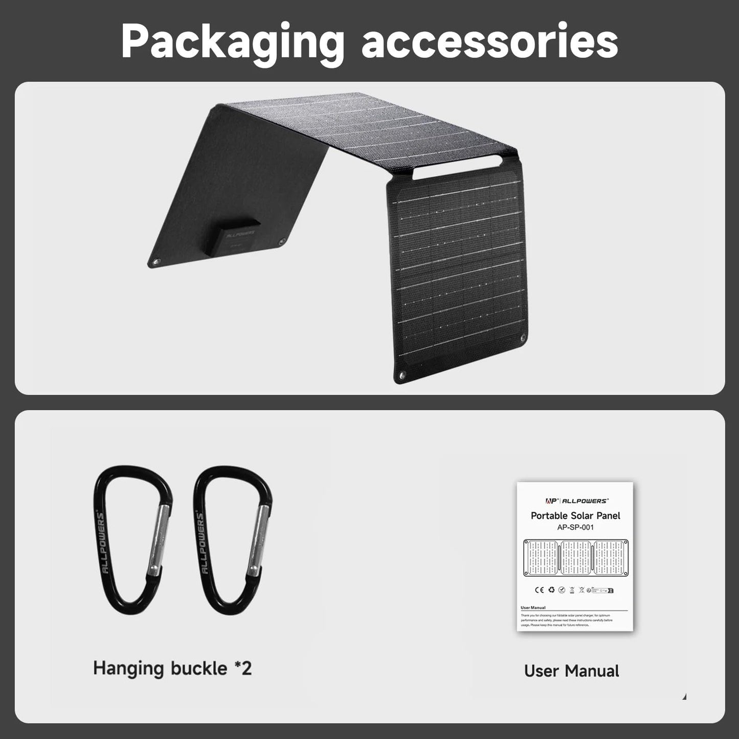 ALLPOWERS Foldable Portable Solar Panel Charger High Efficiency