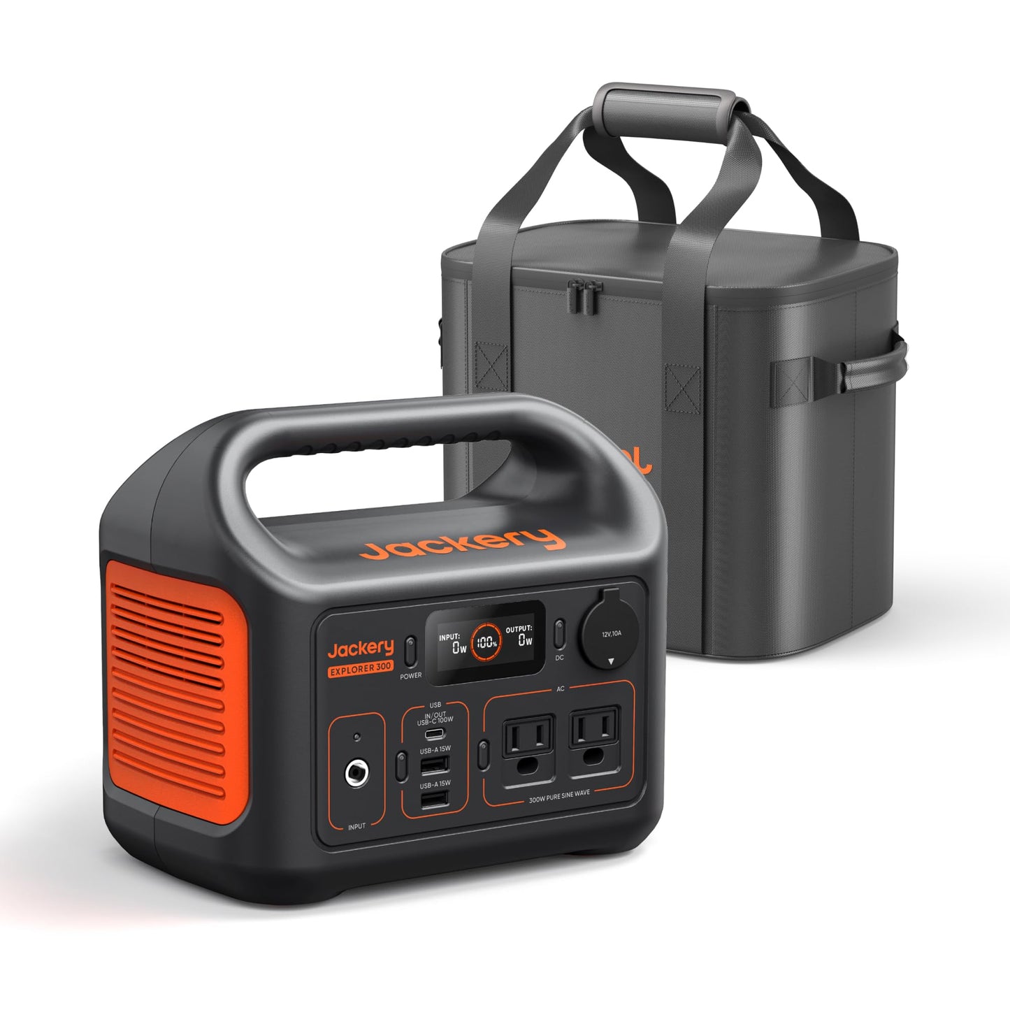 Jackery Portable Power Station Explorer 300, 293Wh Backup Lithium Battery, Solar Generator for Outdoors Camping Travel Hunting Blackout (Solar Panel Optional)