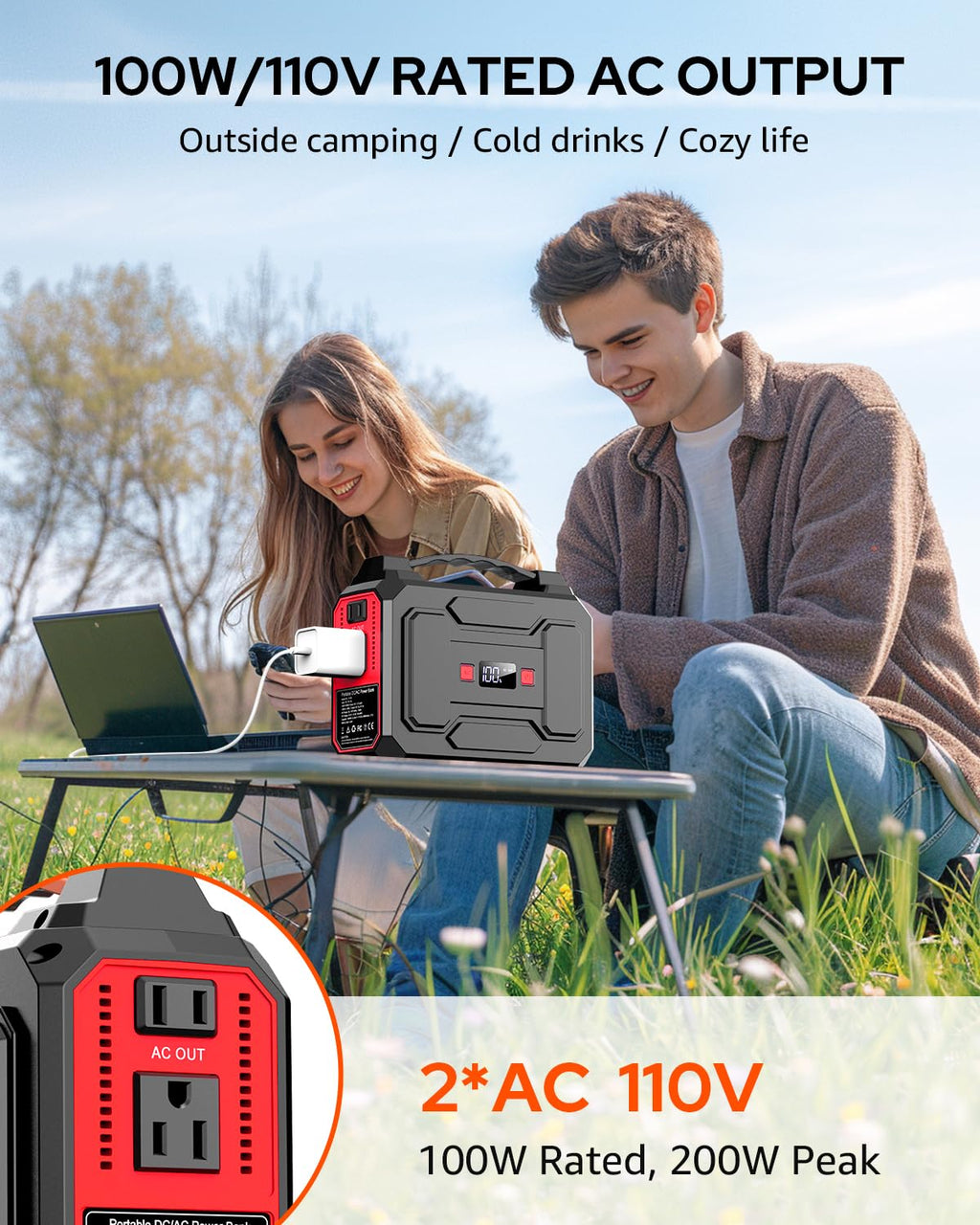 146Wh Solar Generator with 40W Panel