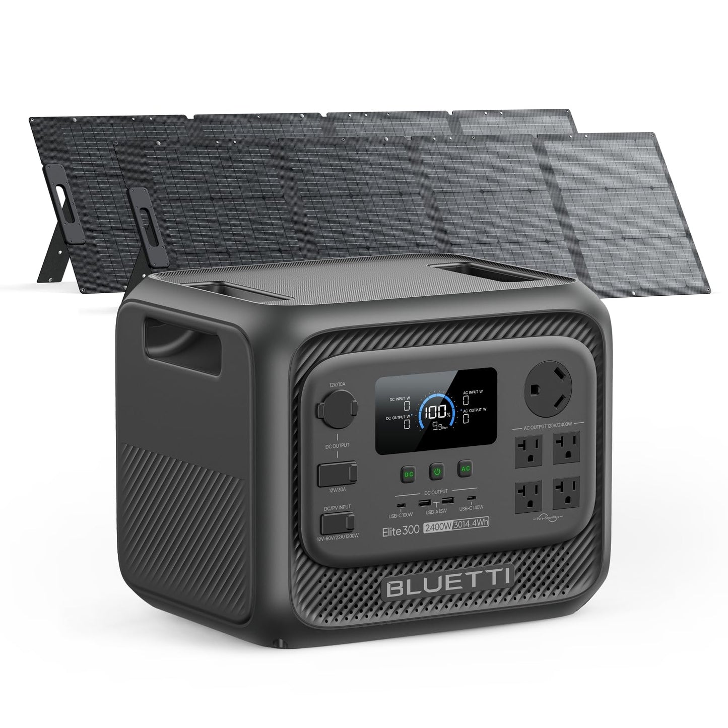 BLUETTI Elite 300 Portable Power Station (2026 New), 3014.4Wh LiFePO4 Battery Backup w/ 2400W AC Outlets (4800W Surge)