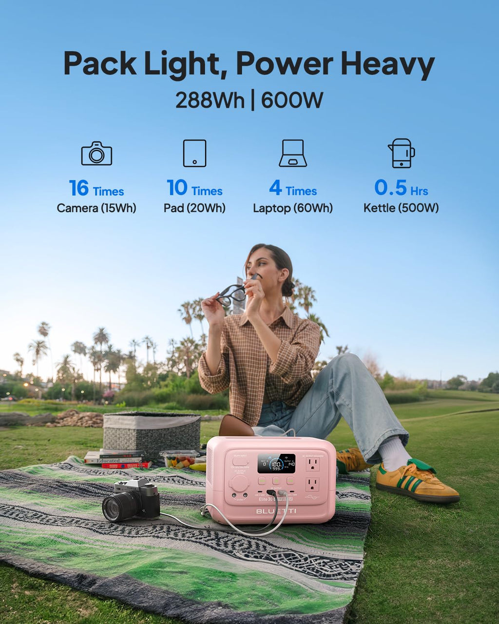 288Wh 600W LiFePO4 Power Station