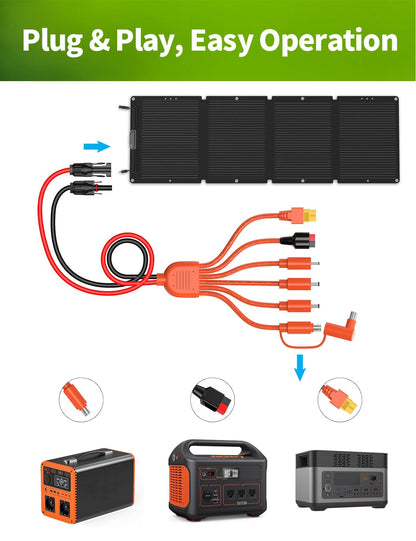 7-in-1 Solar Panel Adapter Kit MC4 DC XT60 Anderson