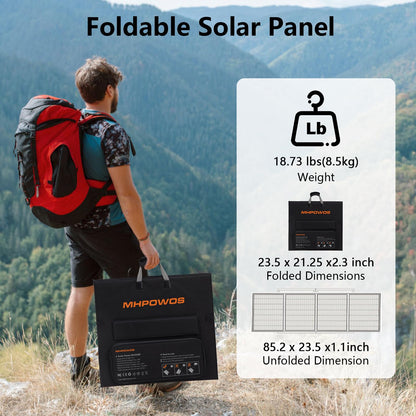 Lightweight Foldable IP67 Portable Solar Panel with Kickstand