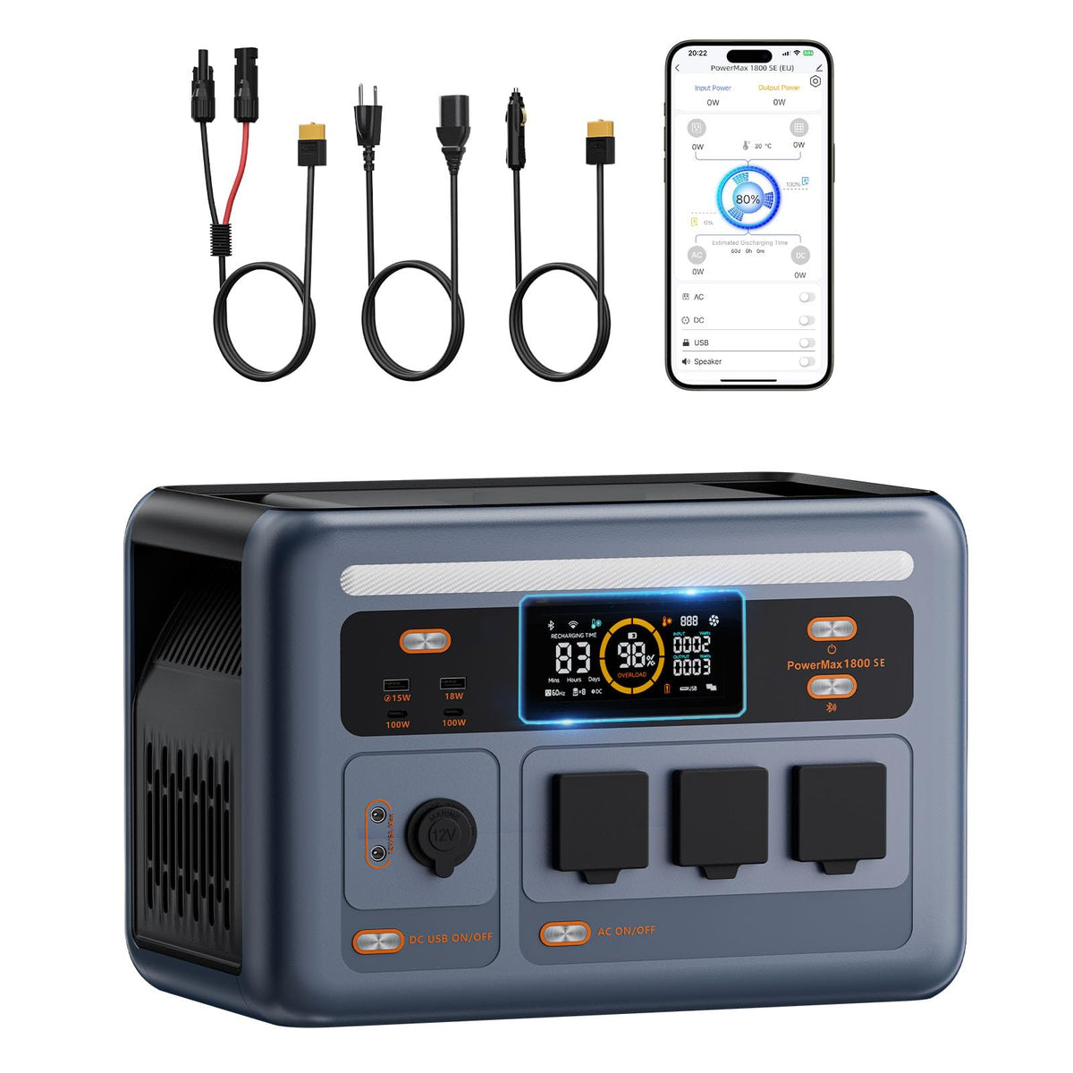 PowerMax 1800 SE 1800W App-Controlled Solar Generator