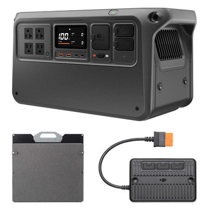 DJI Power 1000 Portable Power Station, 1024Wh LiFePO4 Battery, 2200W (Peak 2600W) AC/140W USB-C Output, 23db Ultra-Silent, Solar Generator For Home Backup, Camping (Solar Panel Optional)