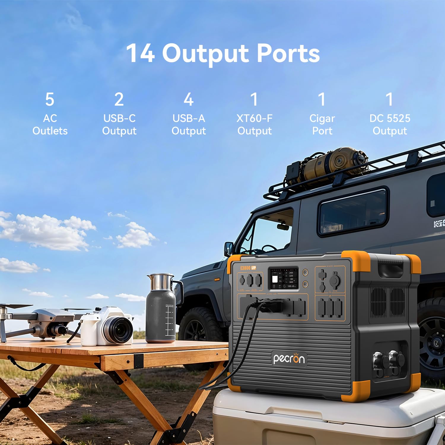 E3800 3840Wh 4200W LiFePO4 Power Station