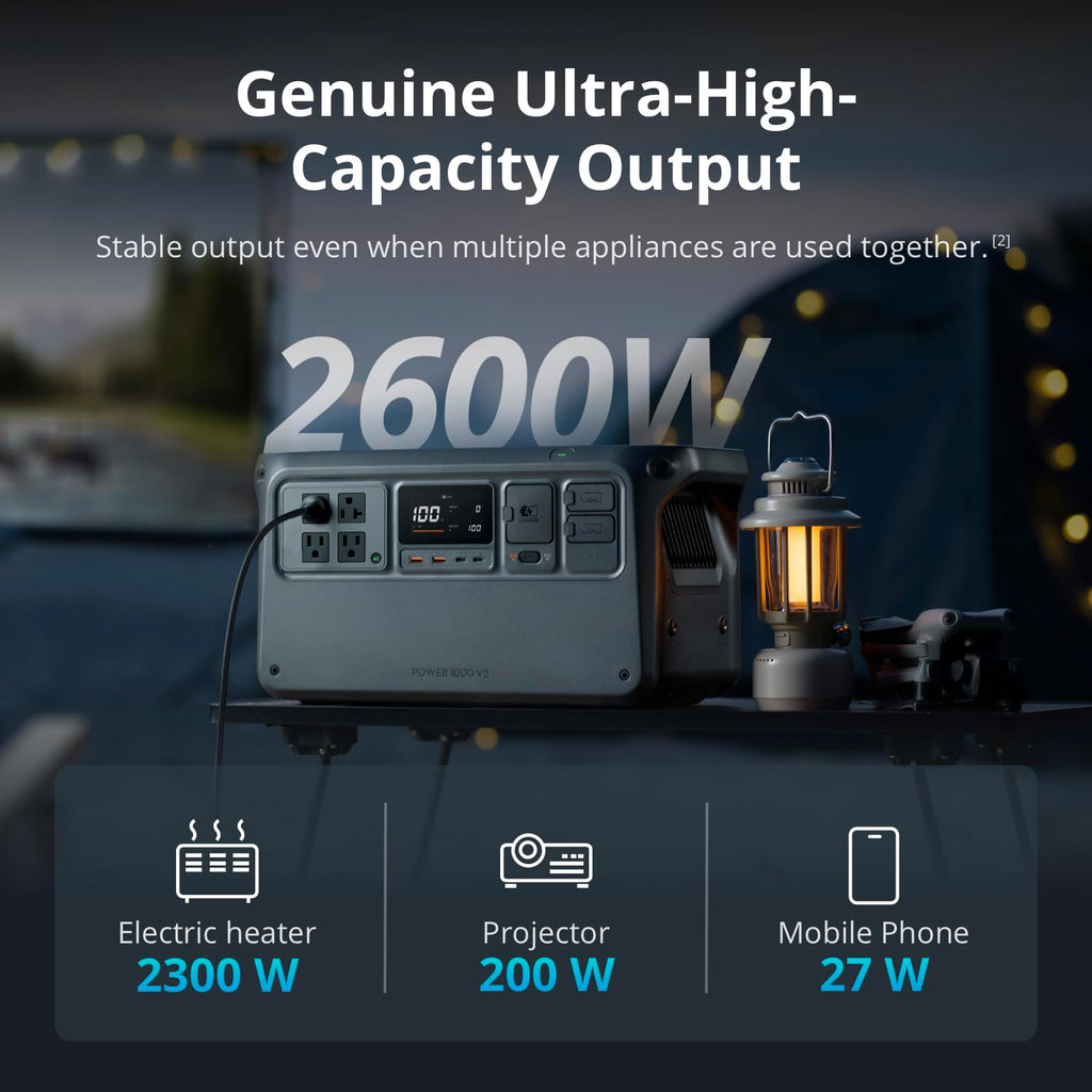 DJI Portable Power Station, LFP Battery, Compact Size, Electric Generator for Home, Camping & RVs, Off-Grid