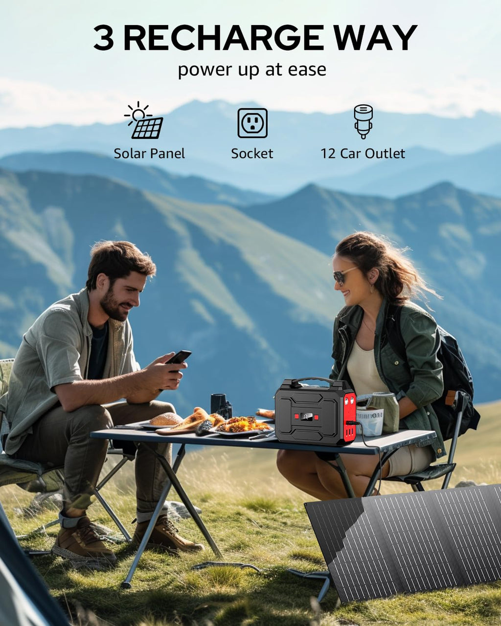 146Wh Solar Generator with 40W Panel