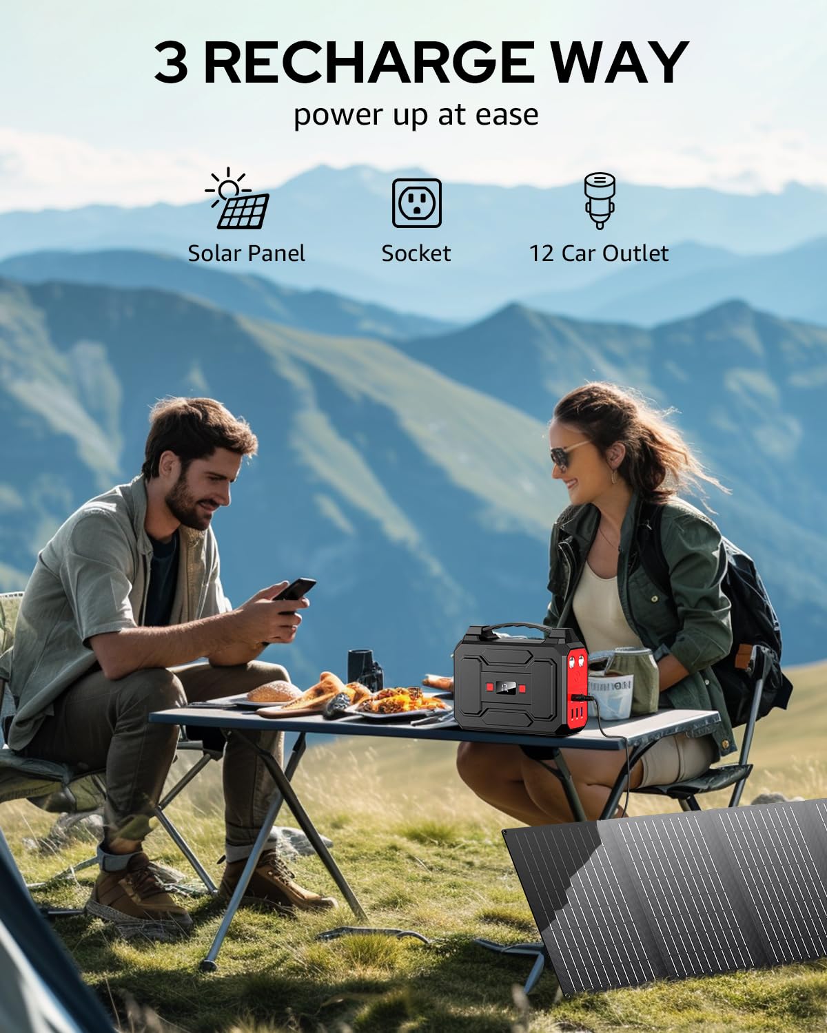 146Wh Solar Generator with 40W Panel