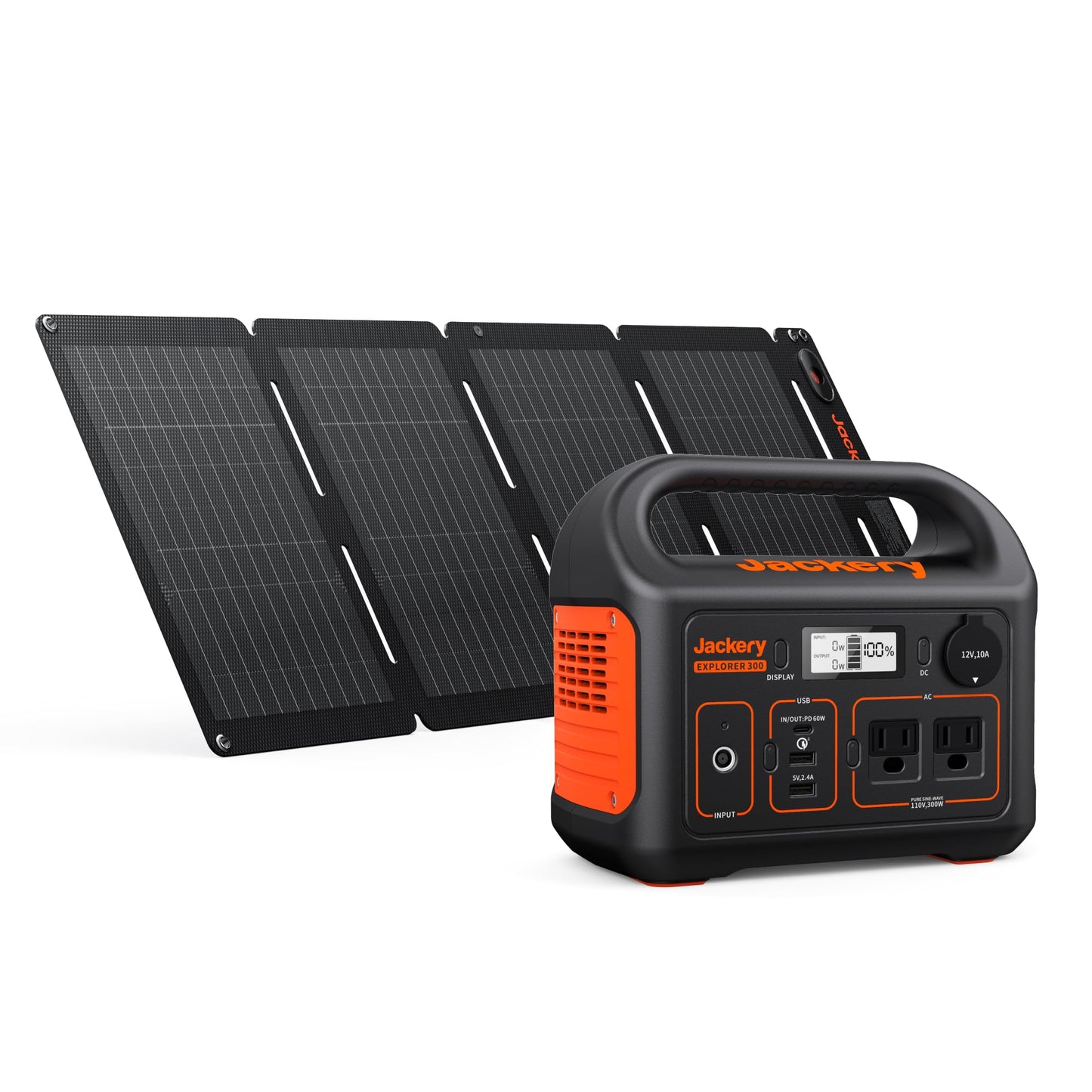 Jackery Portable Power Station Explorer 300, 293Wh Backup Lithium Battery, Solar Generator for Outdoors Camping Travel Hunting Blackout (Solar Panel Optional)