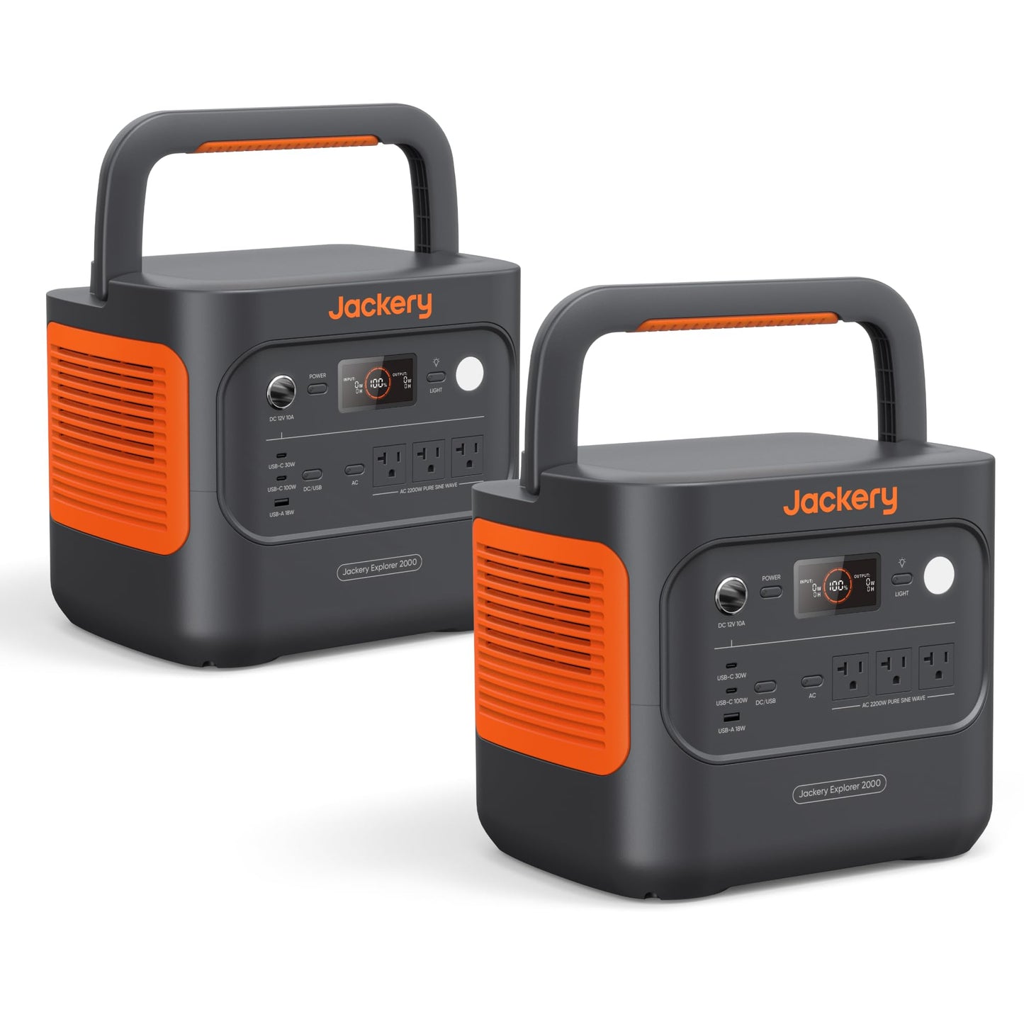Jackery Explorer 2000 v2 Portable Power Station, 2042Wh LiFePO4 Home Backup Battery, 2200W Solar Generator
