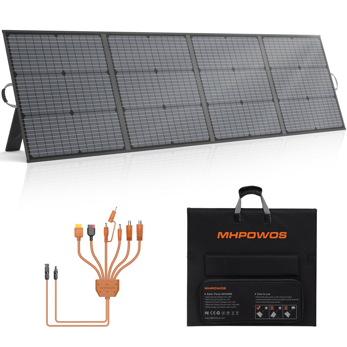 Lightweight Foldable IP67 Portable Solar Panel with Kickstand