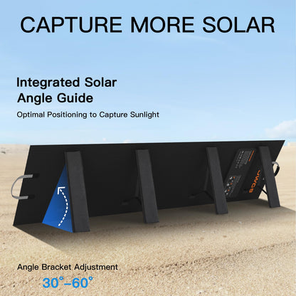 Lightweight Foldable IP67 Portable Solar Panel with Kickstand