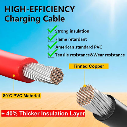 12AWG XT60i Solar Charge Extension Cable 25FT for Portable Power Station