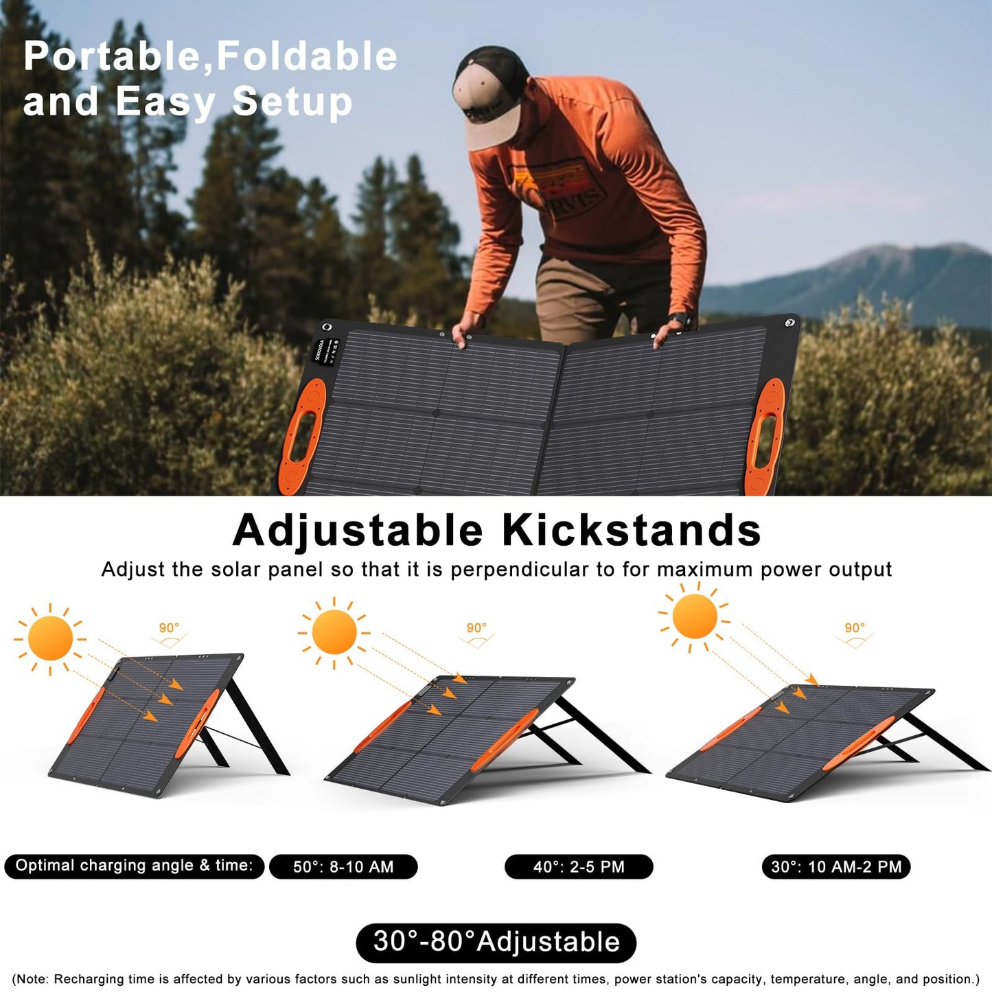Portable Foldable Solar Panel Charger