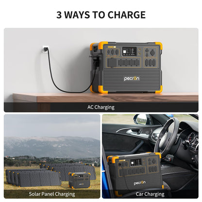E3600LFP 3072Wh 3600W LiFePO4 Power Station