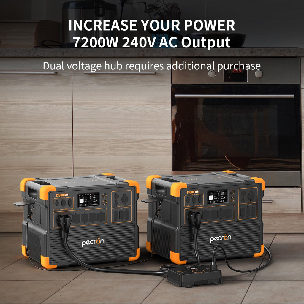 E3600LFP 3072Wh 3600W LiFePO4 Power Station