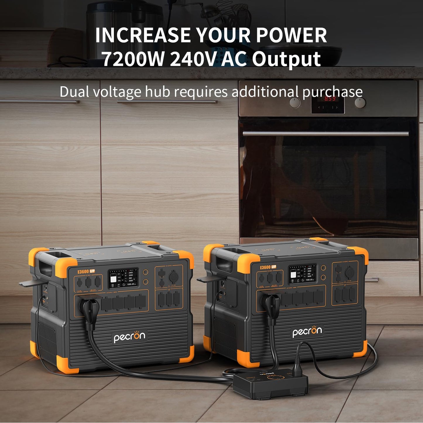 E3600LFP 3072Wh 3600W LiFePO4 Power Station