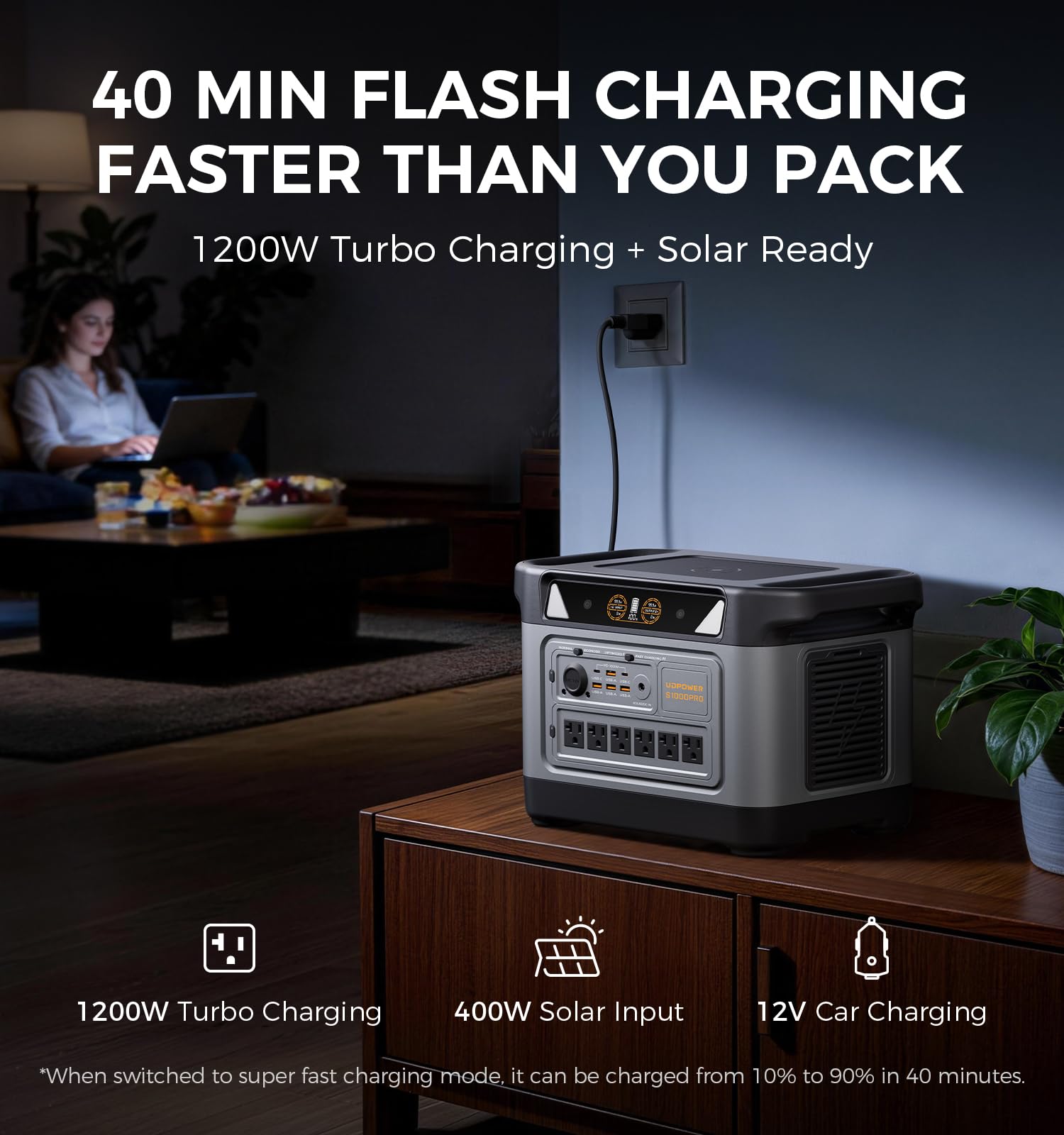 S1000 Pro Portable Solar Generator