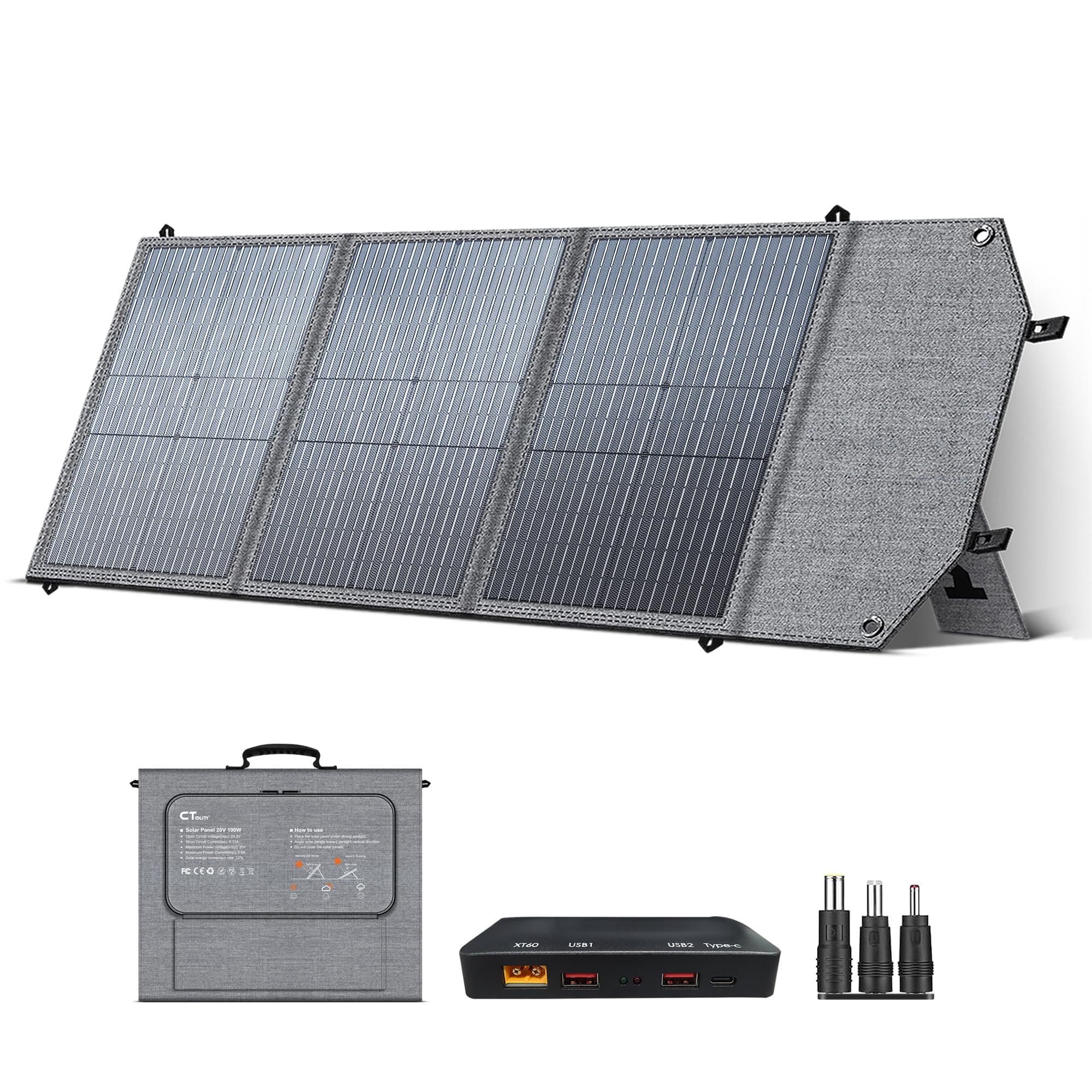 CTOLITY SPC Portable Solar Panel for Power Station