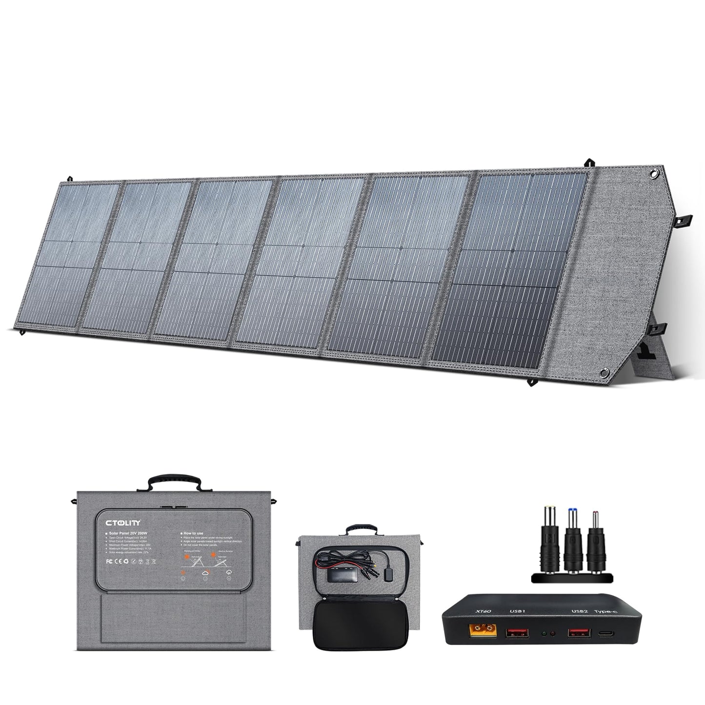 CTOLITY SPC Portable Solar Panel for Power Station