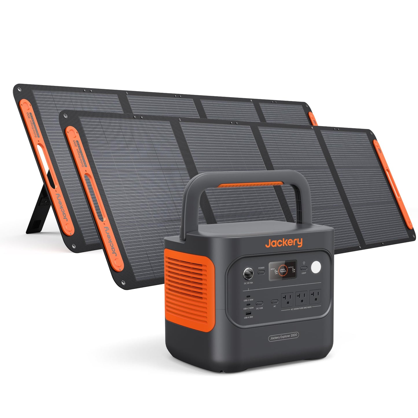 Jackery Explorer 2000 v2 Portable Power Station, 2042Wh LiFePO4 Home Backup Battery, 2200W Solar Generator