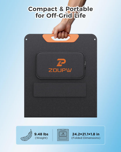 ZOUPW Portable Foldable Solar Panel Charger