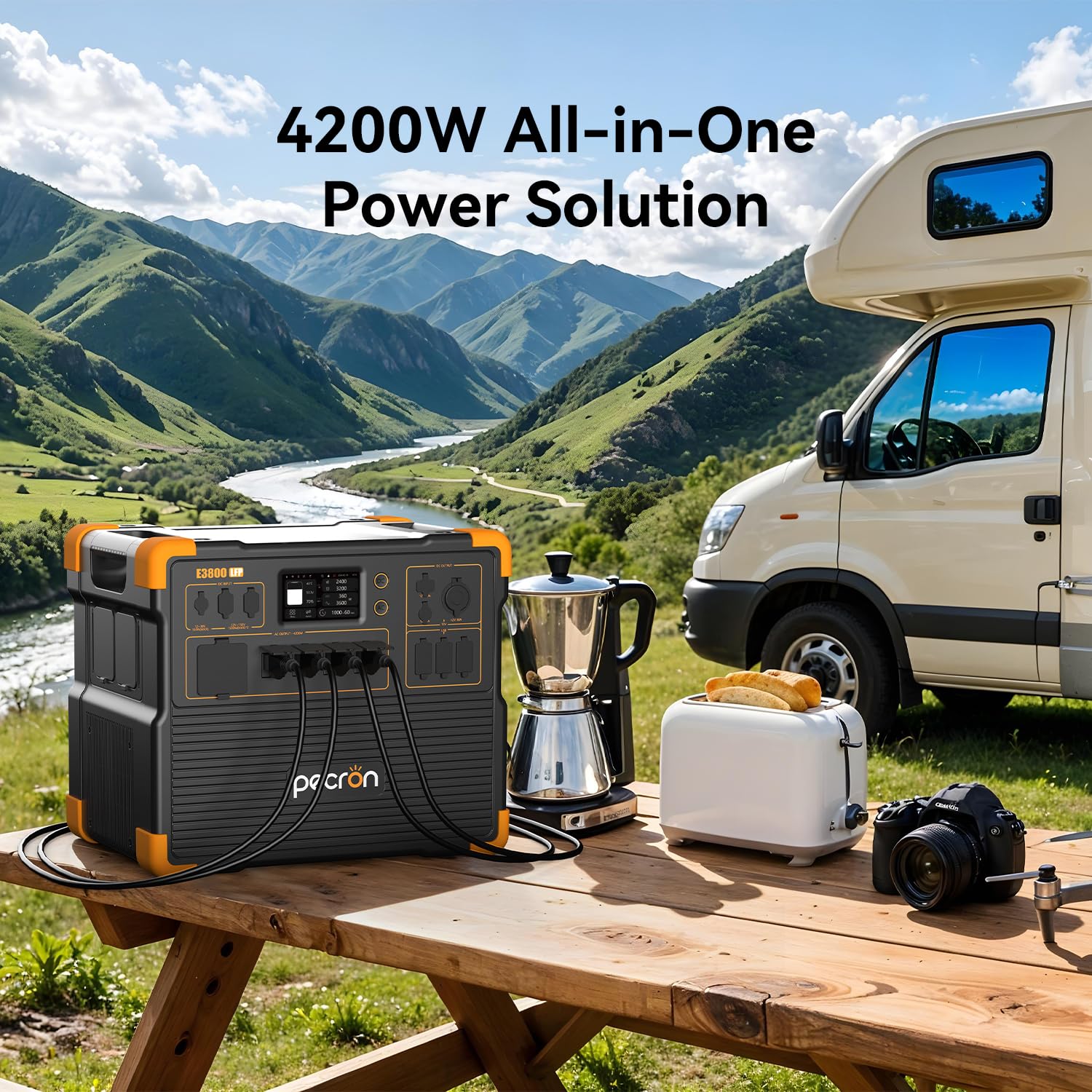 E3800 3840Wh 4200W LiFePO4 Power Station