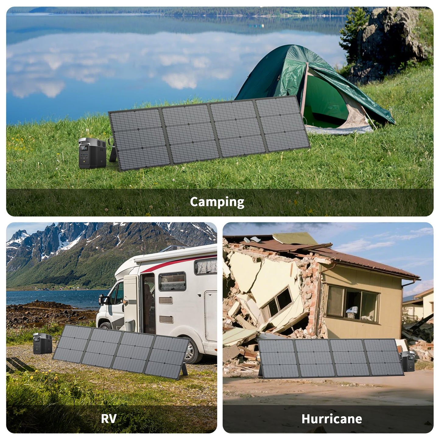 Lightweight Foldable IP67 Portable Solar Panel with Kickstand