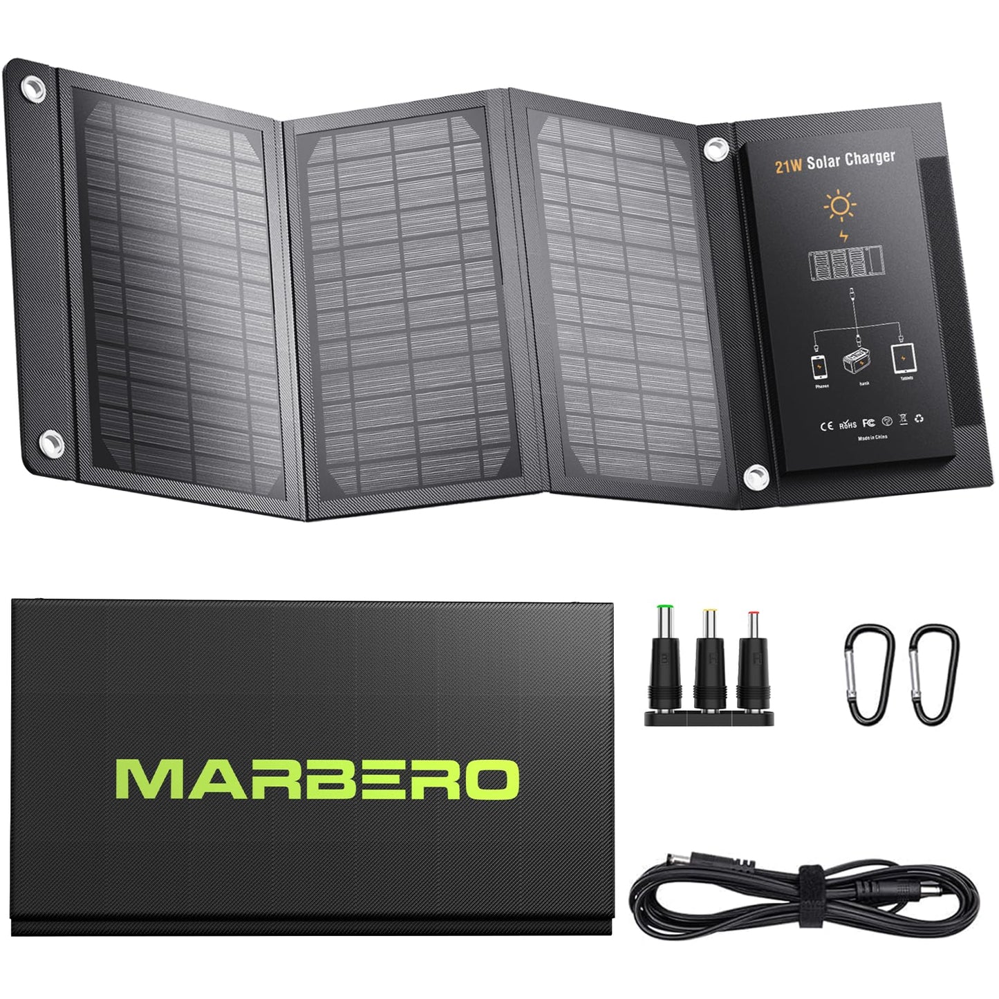 Foldable Portable Solar Panel Fan Kit