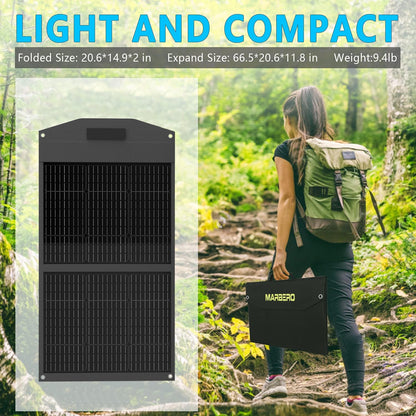 Foldable Portable Solar Panel Fan Kit