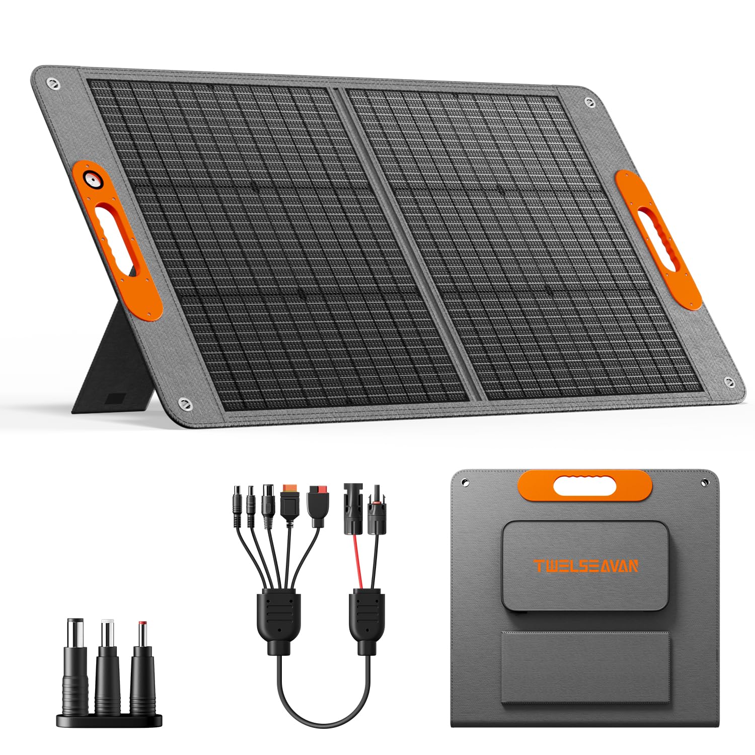 Portable Solar Panel for Power Station,High Efficiency ETFE Foldable Solar Panel Charger for Outdoor Camping, RV, Emergency Power Supply