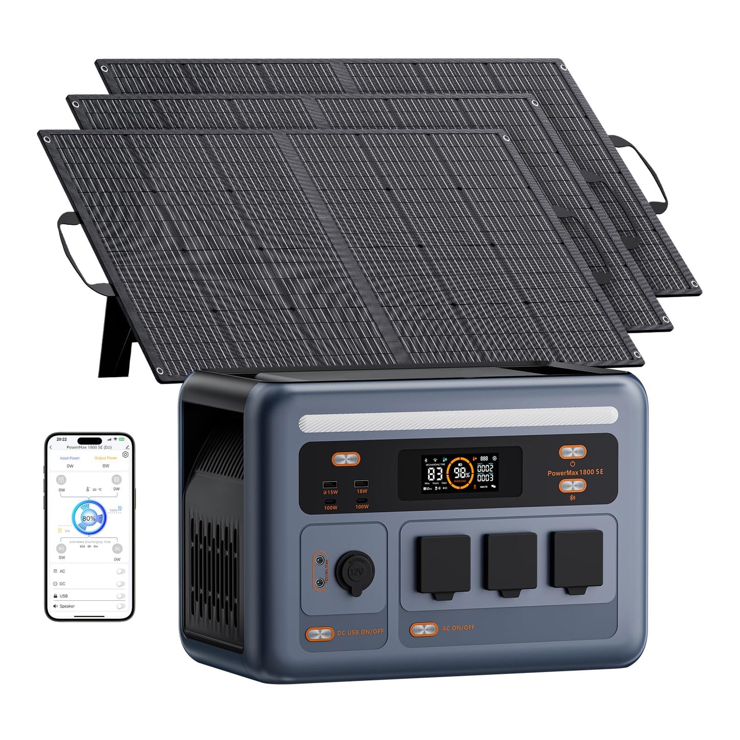 PowerMax 1800 SE 1800W App-Controlled Solar Generator