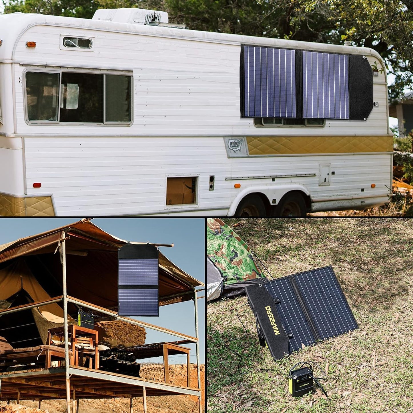 Foldable Portable Solar Panel Fan Kit